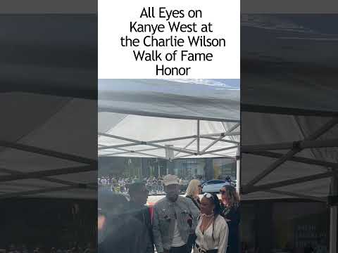 All Eyes on Kanye West at the Charlie Wilson Walk of Fame Honor
